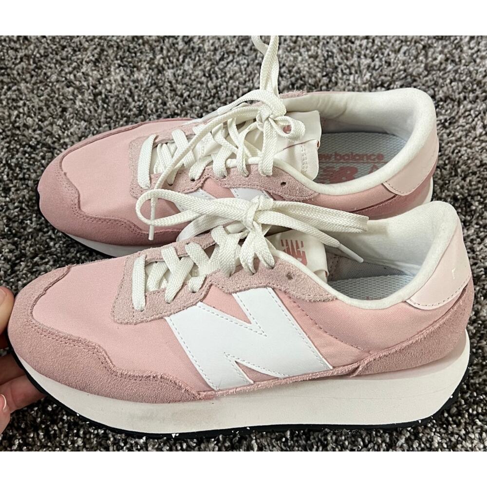 New Balance Pink and White Women's Sneakers